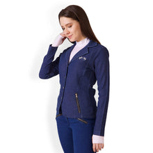 Load image into Gallery viewer, Equine Couture Ladies Denim and Diamonds Stretch Show Coat
