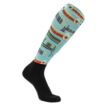Load image into Gallery viewer, Equine Couture Ladies OTC Boot Socks- Painted Jumps
