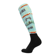 Load image into Gallery viewer, Equine Couture Ladies OTC Boot Socks- Painted Jumps
