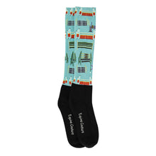 Load image into Gallery viewer, Equine Couture Ladies OTC Boot Socks- Painted Jumps
