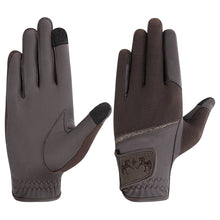 Load image into Gallery viewer, Equine Couture Aerocool Touch Screen Riding Gloves with Glitter
