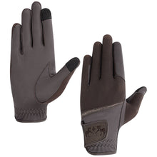 Load image into Gallery viewer, Equine Couture Aerocool Touch Screen Riding Gloves with Glitter
