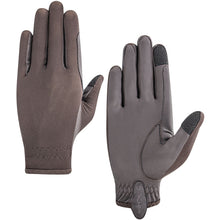 Load image into Gallery viewer, Equine Couture Aerocool Hook and Loop Adjustable Touch Screen Riding Gloves
