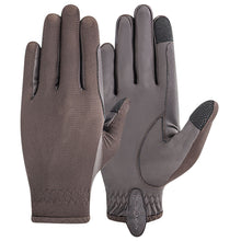 Load image into Gallery viewer, Equine Couture Aerocool Hook and Loop Adjustable Touch Screen Riding Gloves
