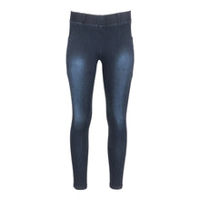 Load image into Gallery viewer, Equine Couture Ladies Denim Full Seat Silicon Tights with Phone Pocket
