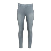 Load image into Gallery viewer, Equine Couture Ladies Denim Full Seat Silicon Tights with Phone Pocket
