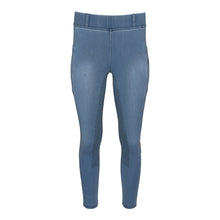 Load image into Gallery viewer, Equine Couture Ladies Denim Full Seat Silicon Tights with Phone Pocket
