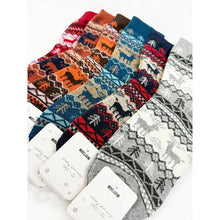 Load image into Gallery viewer, 🎁Reindeer Print Cozy Cabin Socks
