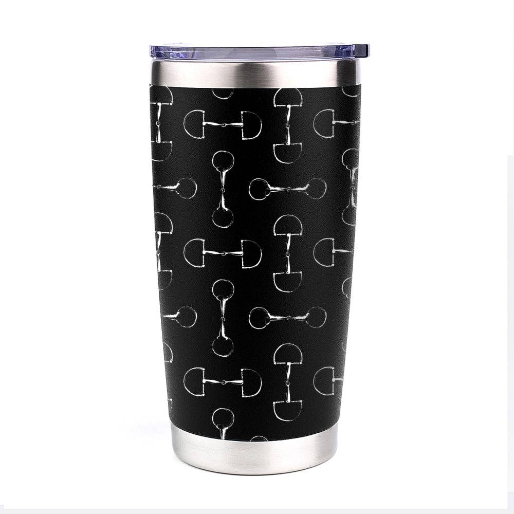 AWST Int'l 20 oz Stainless Steel Tumbler-Lila Vintage Snaffle Bit