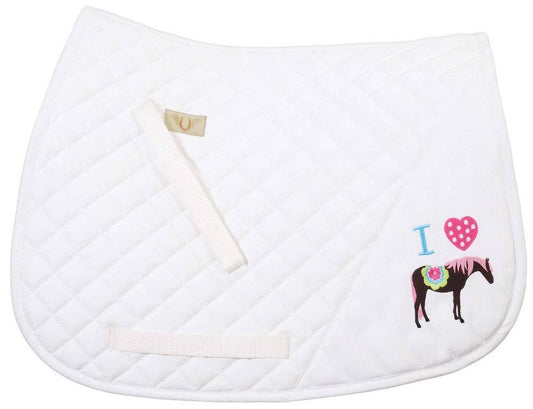 AE TuffRider I Heart Pony Girl Saddle Pad