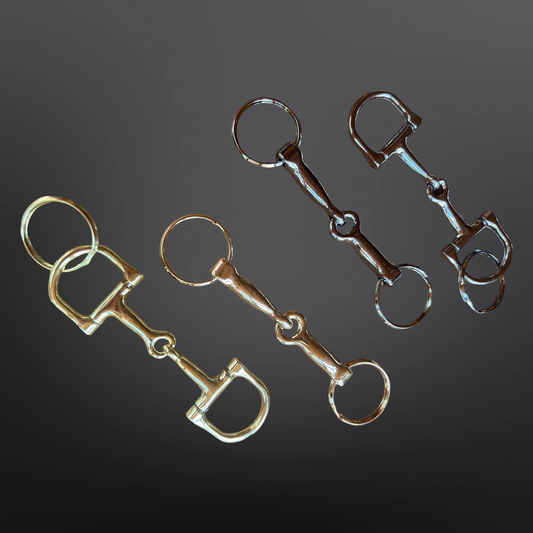 Western Equestrian Dee Ring Snaffle Bit Keychain