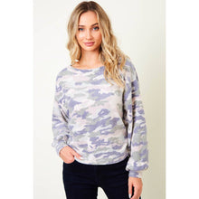 Load image into Gallery viewer, 🐴Blue Camo Crewneck Sweater
