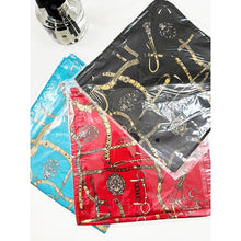 Load image into Gallery viewer, Satin Belt Pattern Print Scarf
