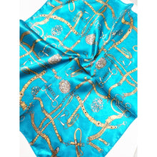 Load image into Gallery viewer, Satin Belt Pattern Print Scarf
