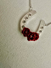 Load image into Gallery viewer, Horseshoe with Roses/Arabian horse lovers Necklace
