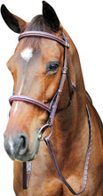 Load image into Gallery viewer, Henri de Rivel Pro Fancy Raised Comfort Crown Padded Bridle With Fancy Raised Reins
