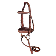Load image into Gallery viewer, Laureate by Henri de Rivel Fancy Stitched Bridle w/ Wide Caveson and Laced Reins
