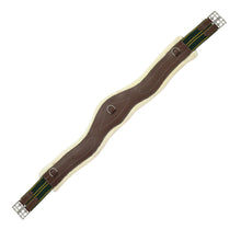 Load image into Gallery viewer, Henri de Rivel Contoured Leather Sherpa Fleece Girth
