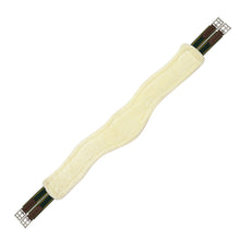Load image into Gallery viewer, Henri de Rivel Contoured Leather Sherpa Fleece Girth
