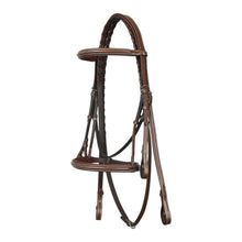 Load image into Gallery viewer, Henri de Rivel Pro Fancy Raised Comfort Crown Padded Bridle With Fancy Raised Reins
