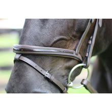 Load image into Gallery viewer, Henri de Rivel Pro Piaffe Mono Crown Bridle with Flash Noseband with Patent Leather
