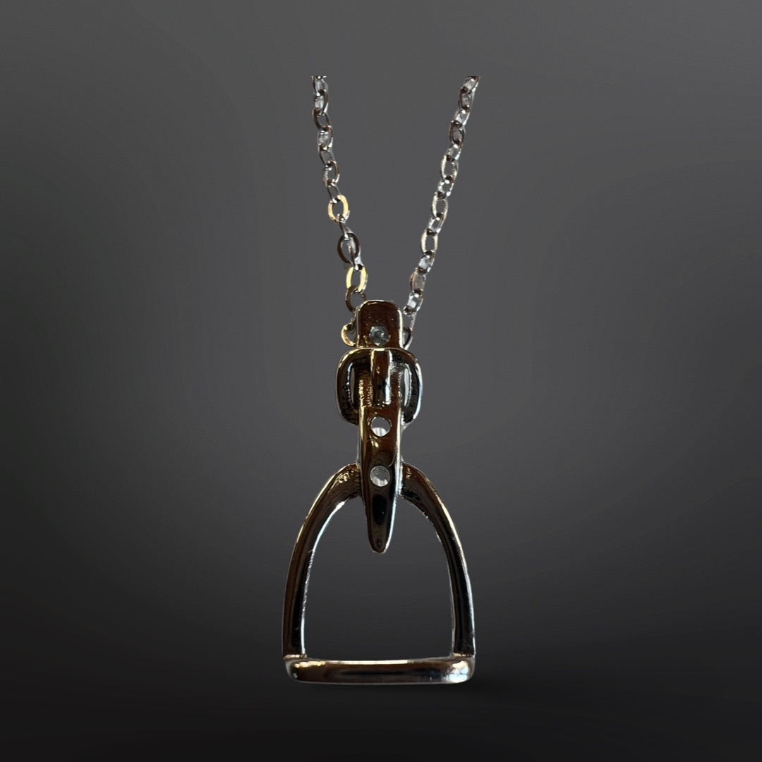 English Stirrup Iron Sterling Silver Necklace