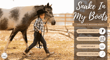 Load image into Gallery viewer, TuffRider Children's Black Snake in My Boot Western Leather Boots
