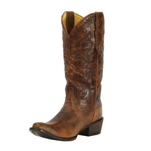 Load image into Gallery viewer, TuffRider Women Cowtown Mid Height Embroidered Leather Snip Toe Western Boots
