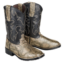 Load image into Gallery viewer, TuffRider Children's Black Snake in My Boot Western Leather Boots
