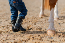 Load image into Gallery viewer, TuffRider Children's Black Floral Western Boot
