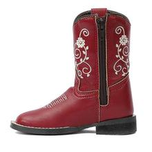Load image into Gallery viewer, TuffRider Toddler Fire Red Floral Western Boot
