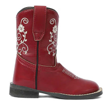 Load image into Gallery viewer, TuffRider Toddler Fire Red Floral Western Boot

