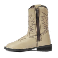 Load image into Gallery viewer, TuffRider Toddler Tan Fringe Bootie
