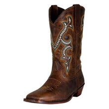 Load image into Gallery viewer, TuffRider Women Jenny Embroidered Leather Square Toe Western Boots

