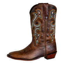 Load image into Gallery viewer, TuffRider Women Jenny Embroidered Leather Square Toe Western Boots
