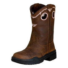 Load image into Gallery viewer, TuffRider Children Yosemite Barbed Wire Embroidered Round Toe Western Boots
