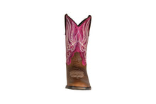 Load image into Gallery viewer, TuffRider Children Arches Flame Embroidered Pink Shaft Square Toe Western Boots
