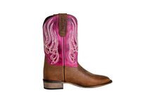 Load image into Gallery viewer, TuffRider Children Arches Flame Embroidered Pink Shaft Square Toe Western Boots
