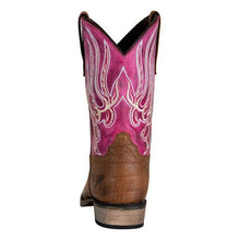 Load image into Gallery viewer, TuffRider Toddlers Arches Flame Embroidered Pink Shaft Square Toe Western Boots
