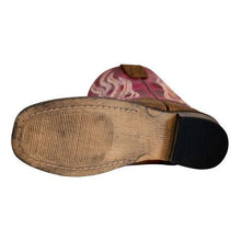 Load image into Gallery viewer, TuffRider Toddlers Arches Flame Embroidered Pink Shaft Square Toe Western Boots
