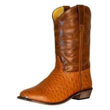 Load image into Gallery viewer, TuffRider Men's Norris Leather Print Wide Round Toe Western Boots

