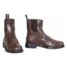 Load image into Gallery viewer, TuffRider Men's Baroque Front Zip Paddock Boots w/ Metal Zipper
