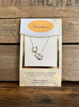 Load image into Gallery viewer, Horseshoes with AQUA cascadaing/Petite Necklace
