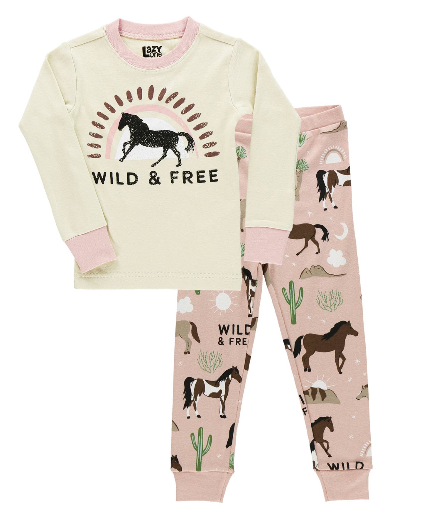 Wild Horses Long Sleeve Pajama Set