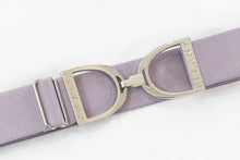 Load image into Gallery viewer, Lavender - 1.5" Silver Stirrup Equestrian Elastic Belt
