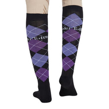 Load image into Gallery viewer, TuffRider Argyle Knee Hi Socks
