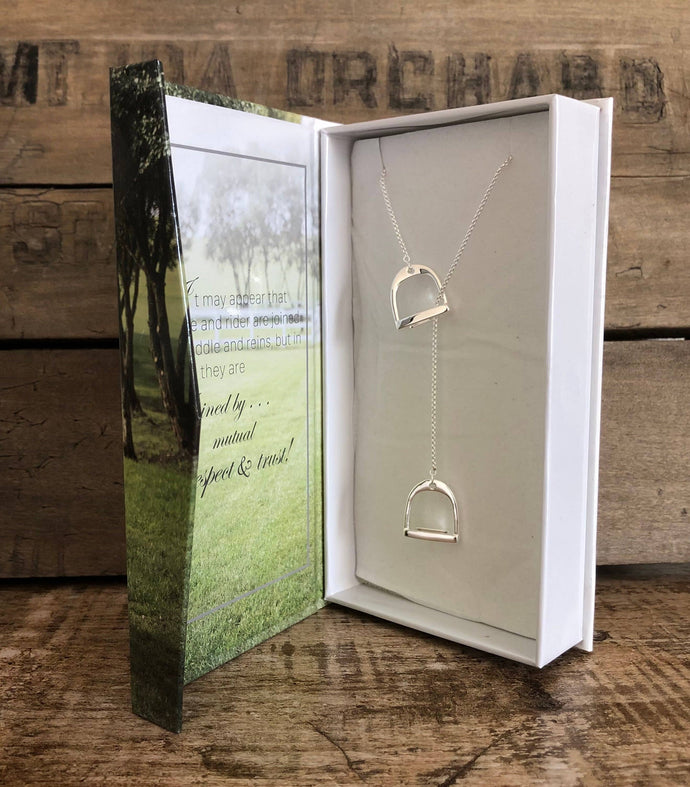 English Saddle Stirrup Necklace