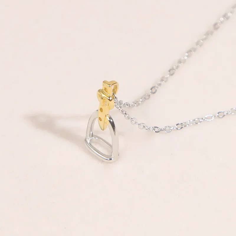 English Stirrup Iron Sterling Silver Necklace