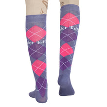 Load image into Gallery viewer, TuffRider Argyle Knee Hi Socks
