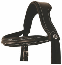 Load image into Gallery viewer, Henri de Rivel Pro Mono Crown Fancy Bridle with Patent Leather Piping and Laced Reins
